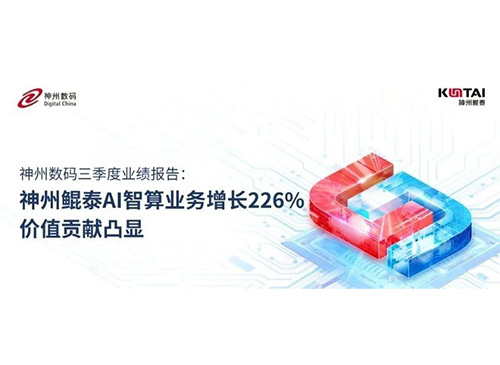神州数码三季度业绩报告：神州鲲泰AI智算业务增长226%，价值贡献凸显