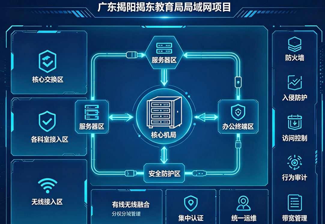 广东揭阳揭东教育局局域网项目
